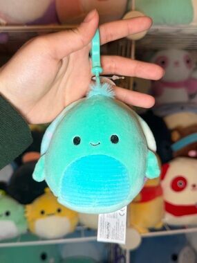 Squishmallows Squishmallow Cascade the Deep Sea Turtle 3.5" Stuffed Plush Clip